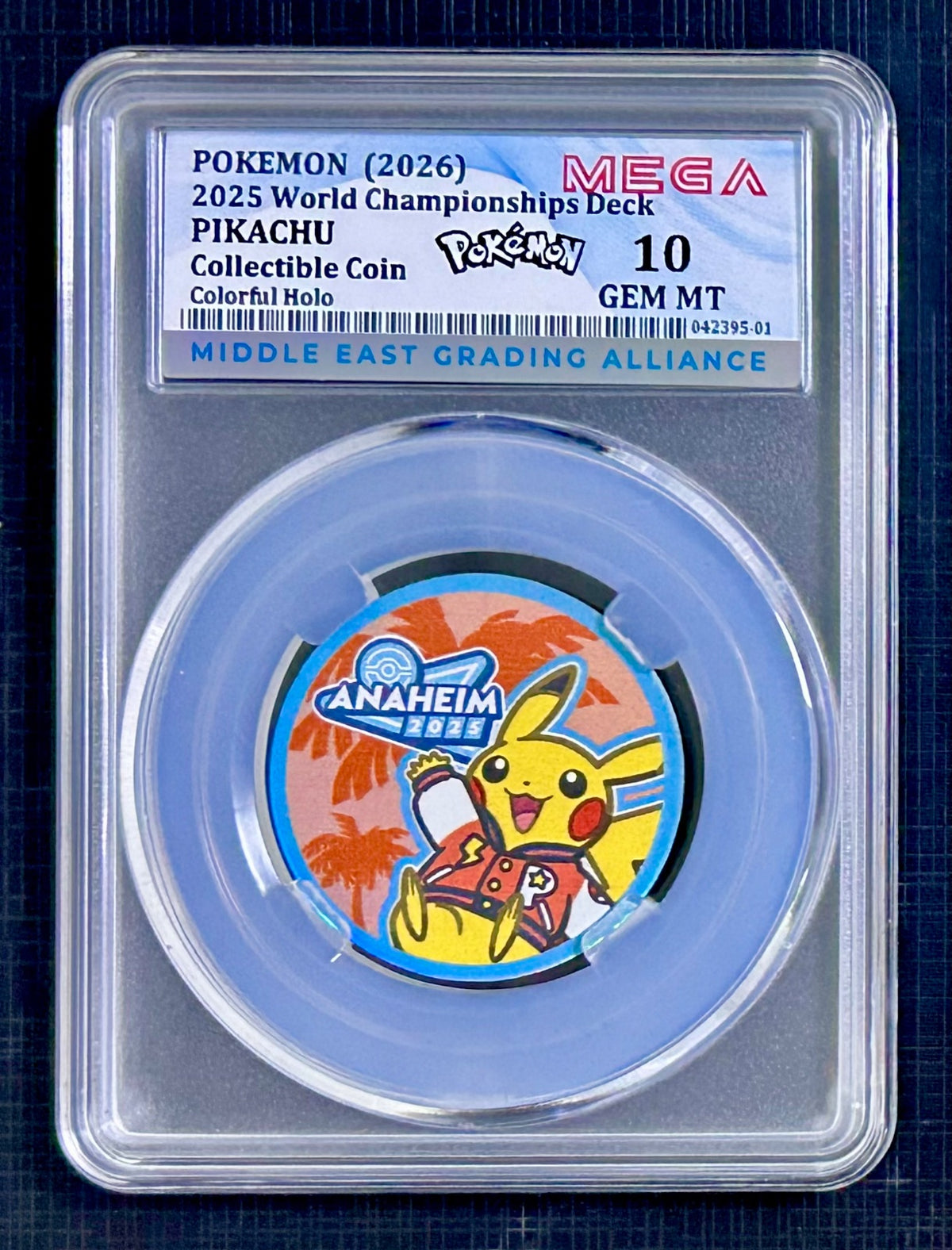 POKEMON Collectible Coin PIKACHU  WCS 2025 (MEGA Grade 10 GEM MT)
