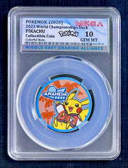 POKEMON Collectible Coin PIKACHU  WCS 2025 (MEGA Grade 10 GEM MT)