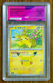 2026 PIKACHU 027/103  - 30th Celebration - Pikachu Rare  11/30 (HIT Grade 10 GEM MT)