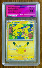2026 PIKACHU 042/103  - 30th Celebration - Pikachu Rare  26/30 (HIT Grade 10 GEM MT)