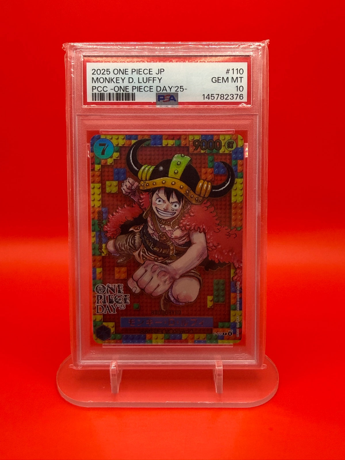 Monkey D. Luffy (JP) P-110 · Foil (One Piece Promotion Cards (JP)) — PSA 10