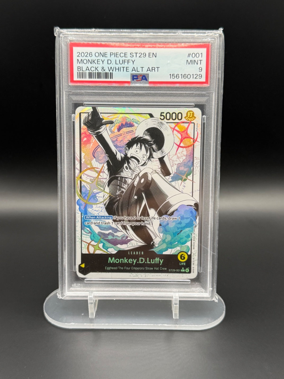 Monkey.D.Luffy (001) (Parallel) ST29-001 · Foil (Starter Deck 29: Egghead) — PSA 9