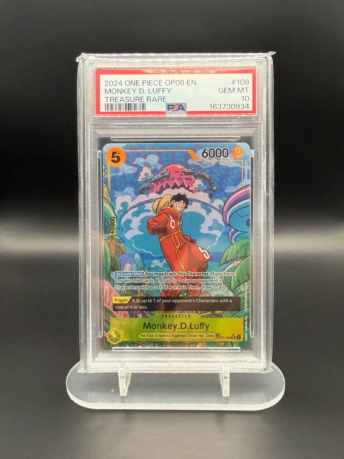 Monkey.D.Luffy (TR) OP07-109 · Foil (Two Legends) — PSA 10