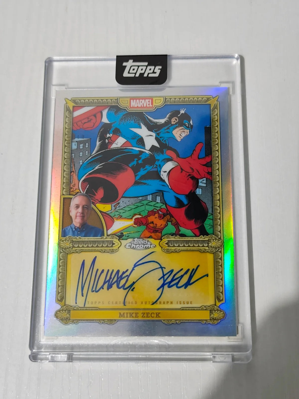 Topps marvel capt america auto card mike zeke
