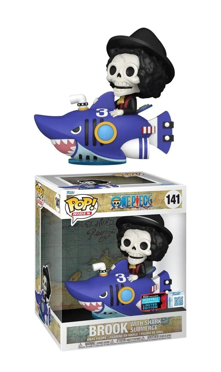 Funko POP! Rides One Piece - Brook with Shark Submerge #141 2025 Fall Convention Shared Exclusive