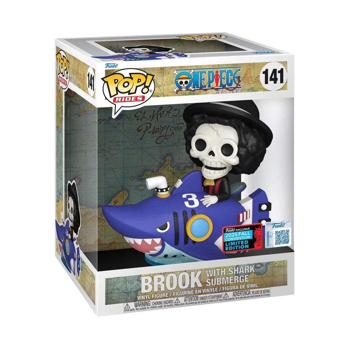 Funko POP! Rides One Piece - Brook with Shark Submerge #141 2025 Fall Convention Shared Exclusive