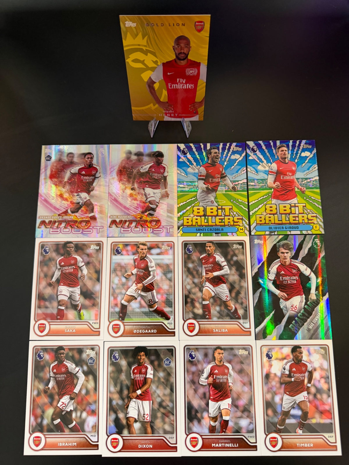 Topps Premier League 2026/27 Arsenal Lot x13 – Thierry Henry Gold Lion, Max Dowman Beast Mode, Saka
