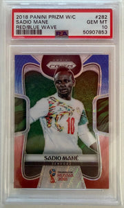 Sadio Mane [Red & Blue Wave] #282 2018 Panini Prizm World Cup