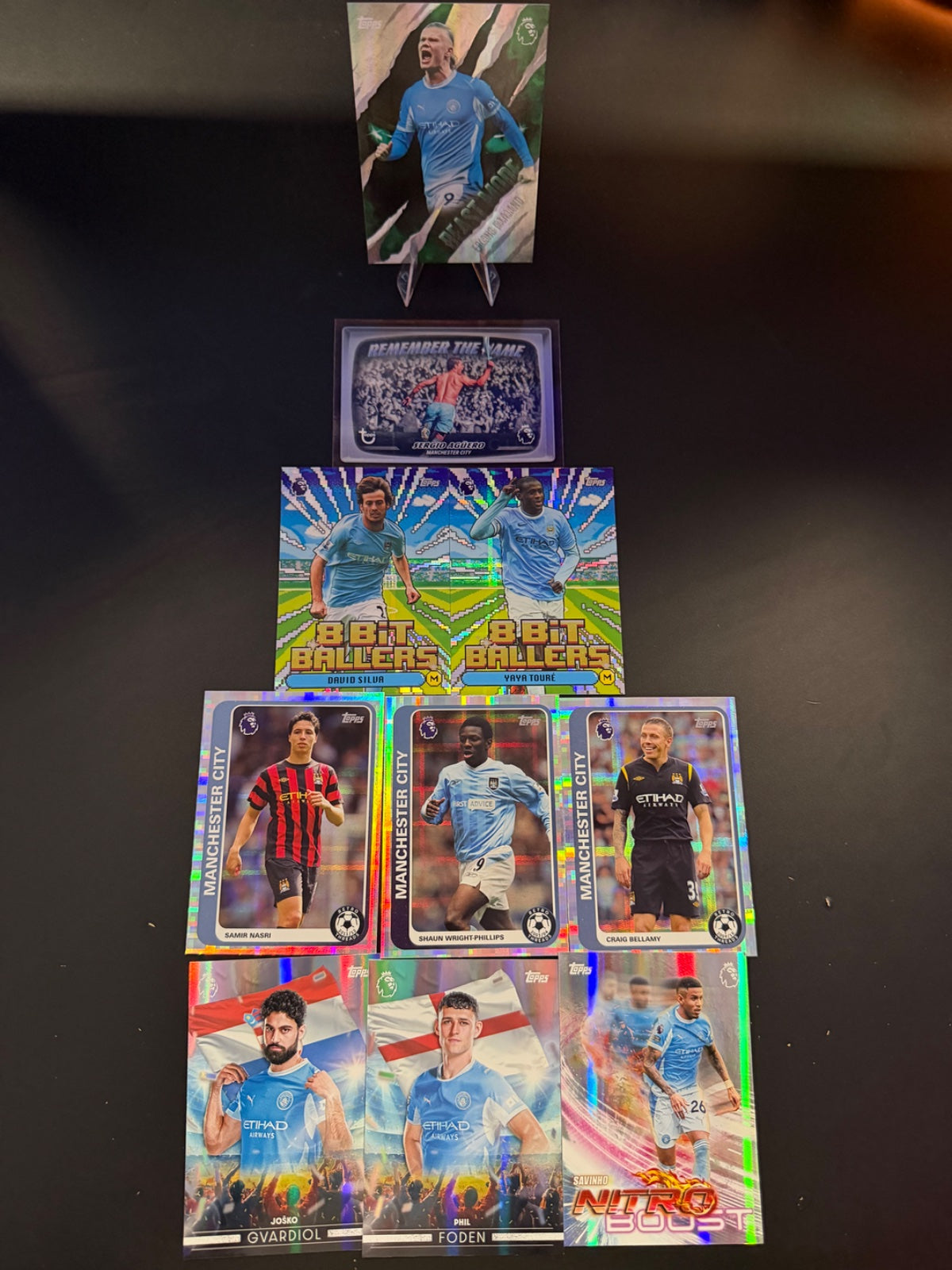 Topps Premier League 2026/27 Man City Lot x18 – Erling Haaland Beast Mode, Sergio Agüero Remember the Name, Foden, Silva, Touré
