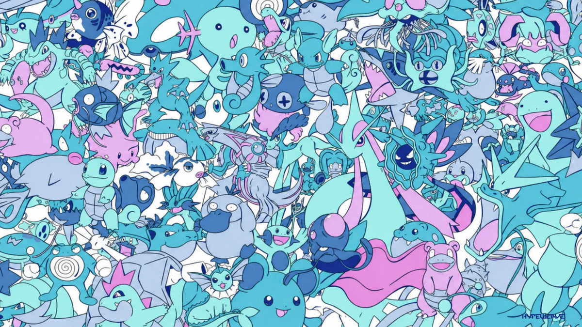 Pokémon TCG Water Type Playmat – 60 × 35 cm