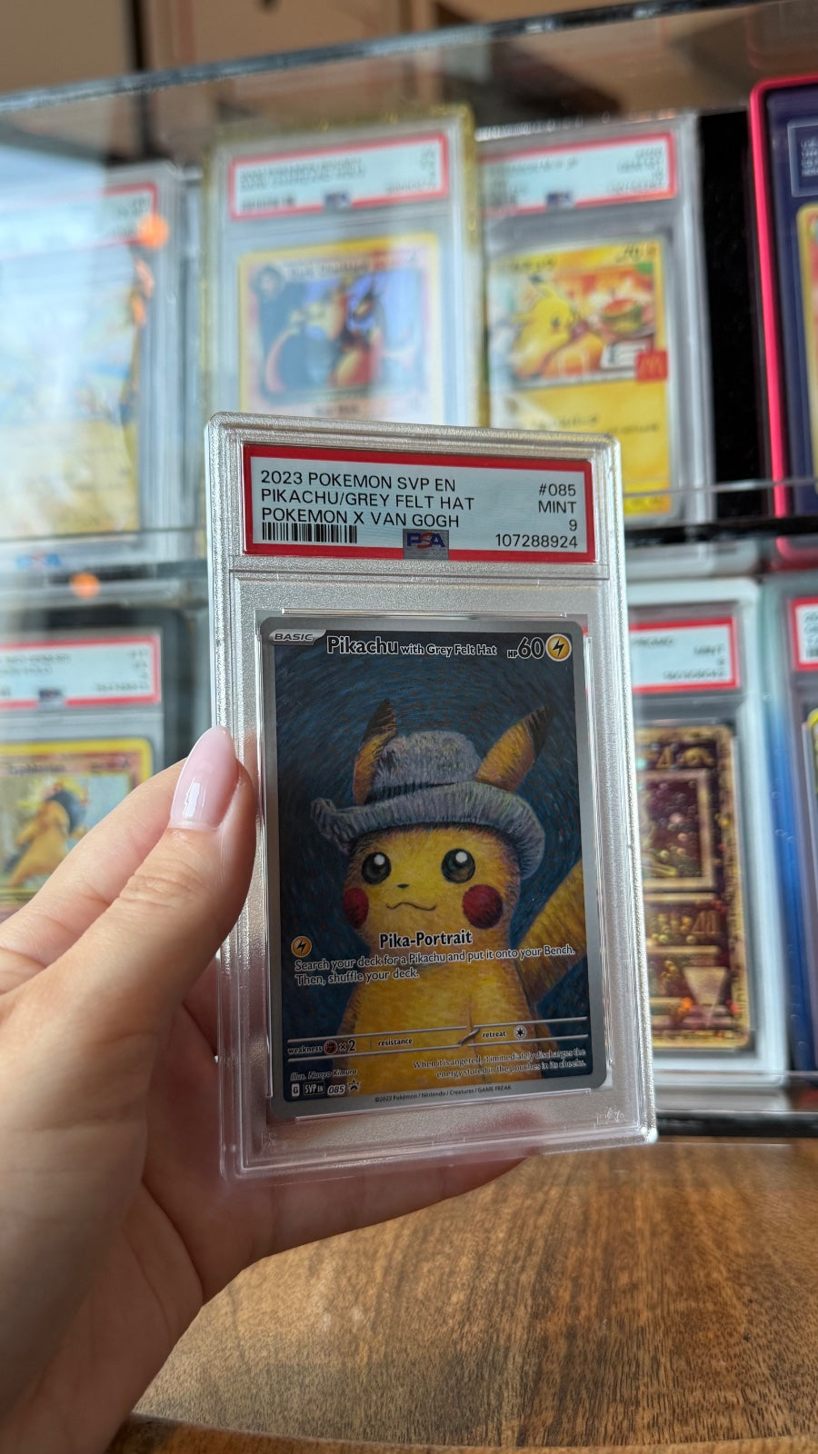 Pikachu with Grey Felt Hat 085 (Scarlet & Violet Promo) — PSA 9