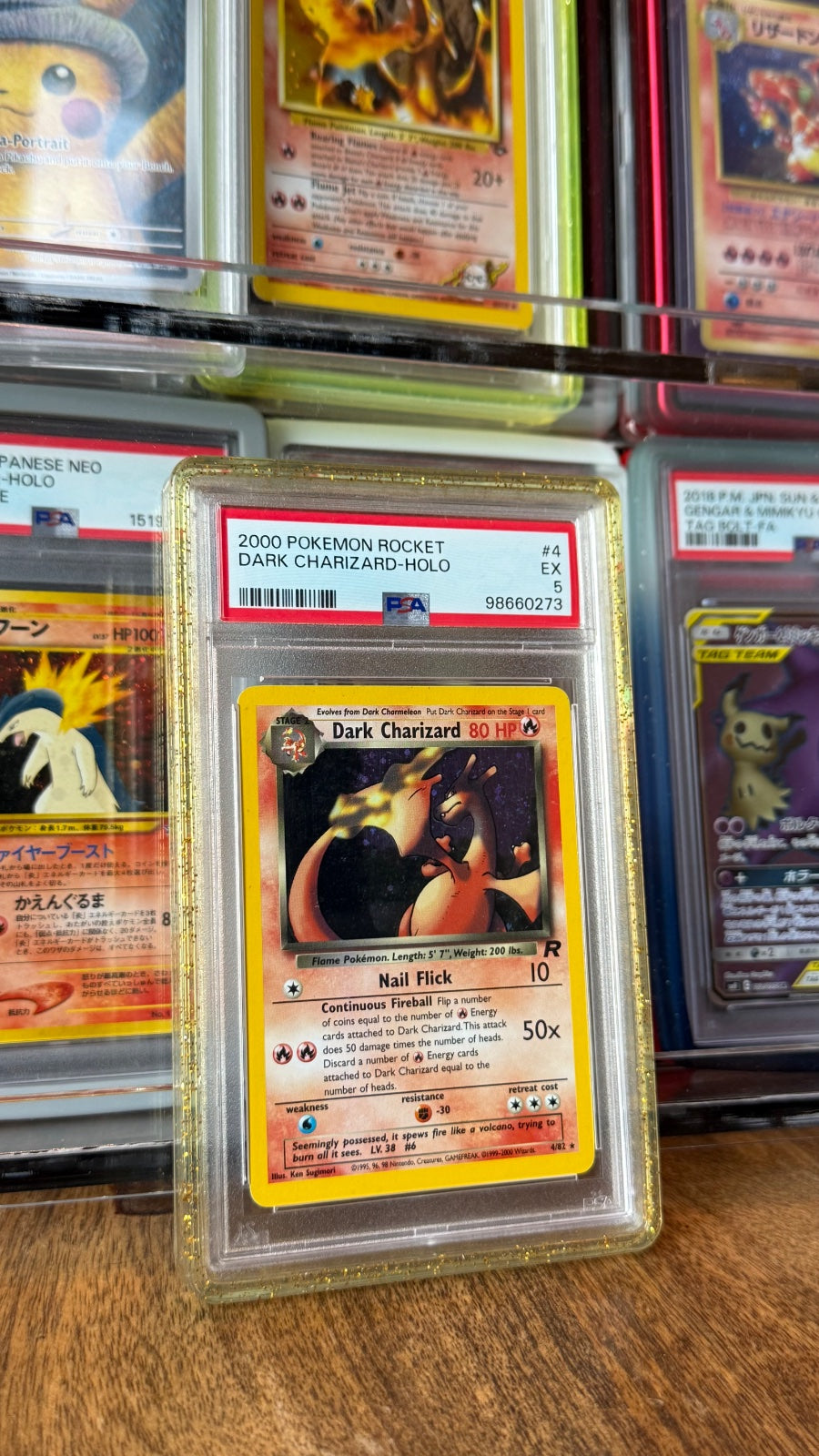 Dark Charizard 4 · 1st Edition Holofoil (Team Rocket) — PSA 5
