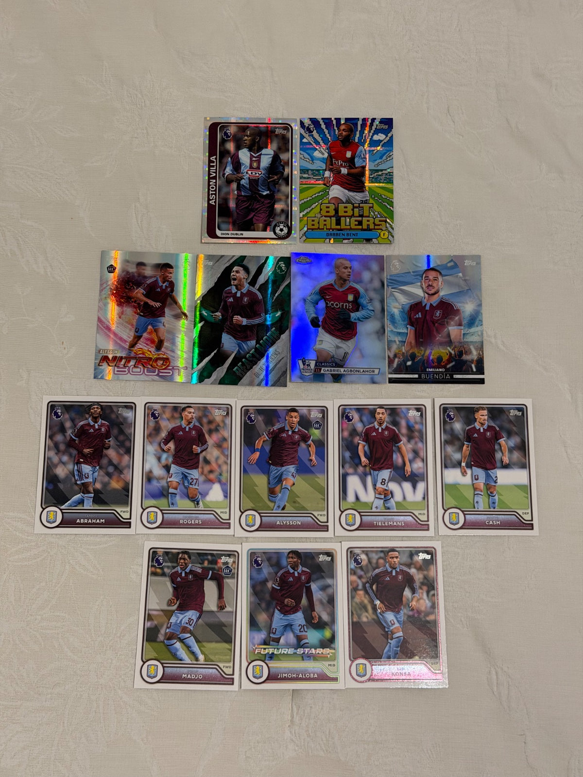 Topps Premier League 2026/27 Aston Villa Lot x14 – Agbonlahor Chrome Classics, Ollie Watkins Beast Mode, Dion Dublin Retro Threads