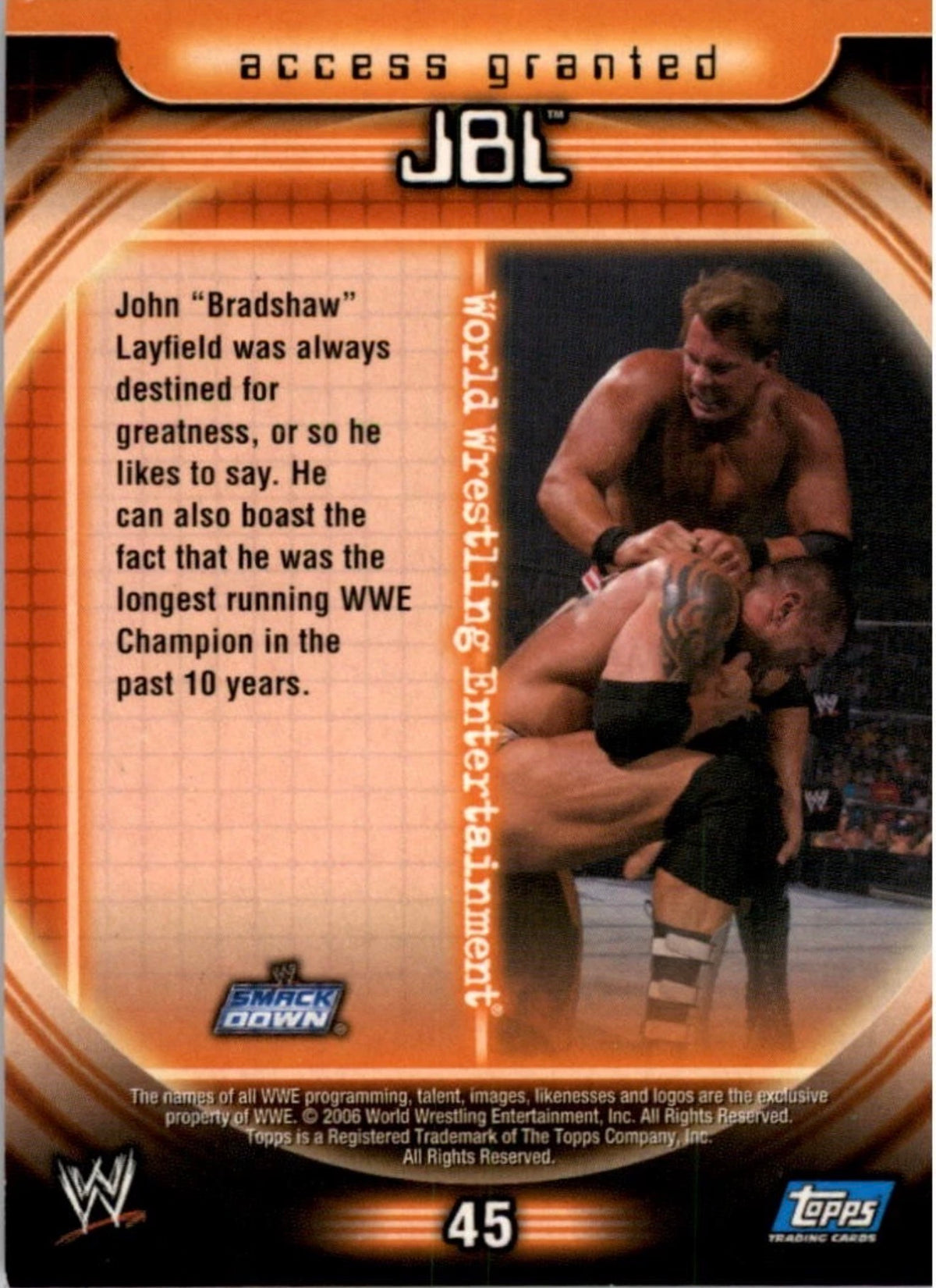 2006 Topps WWE Insider #45 JBL - WWE