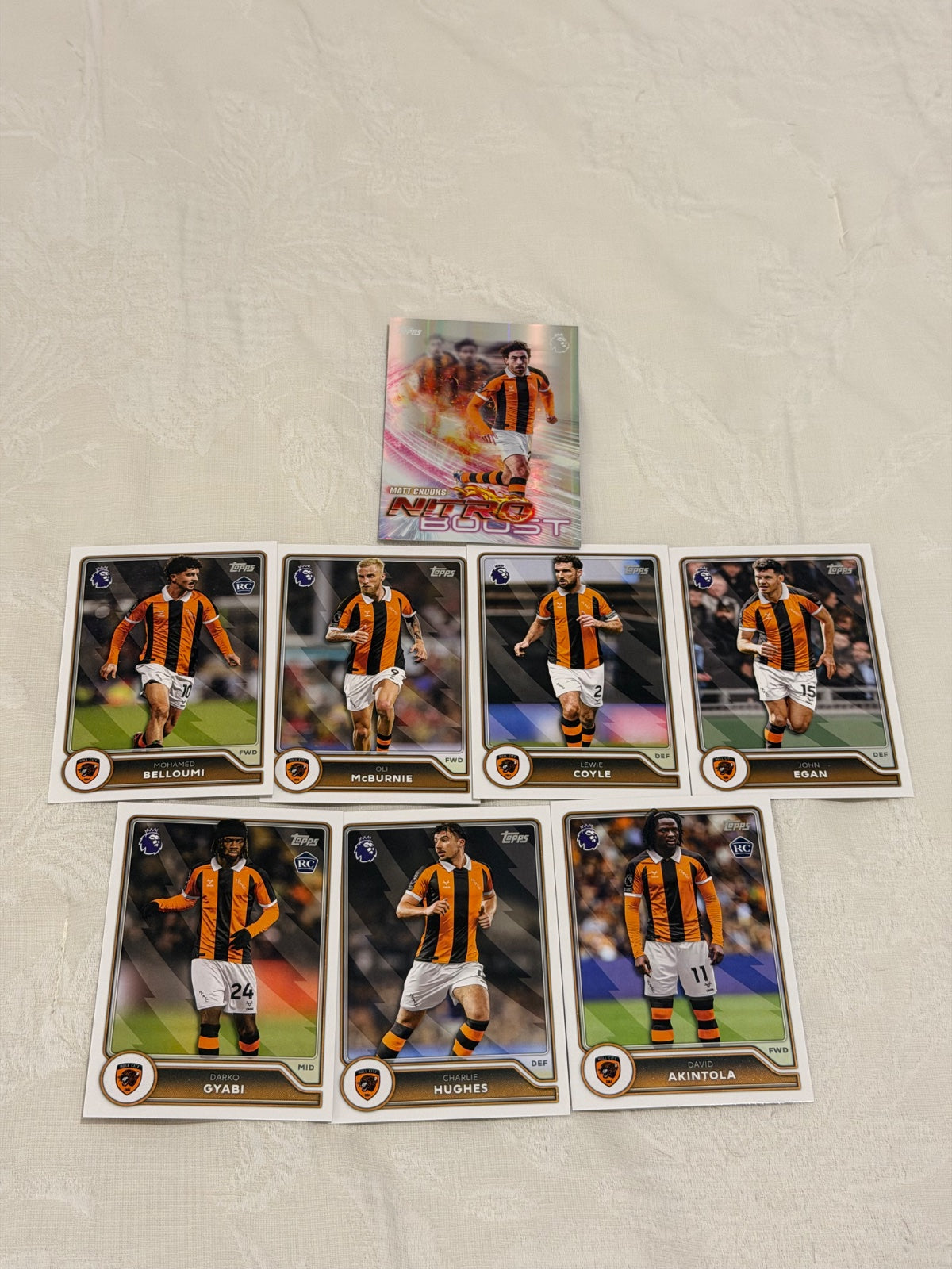 Topps Premier League 2026/27 Hull City Lot x8 – Matt Crooks Nitro Boost, McBurnie, 3 RCs