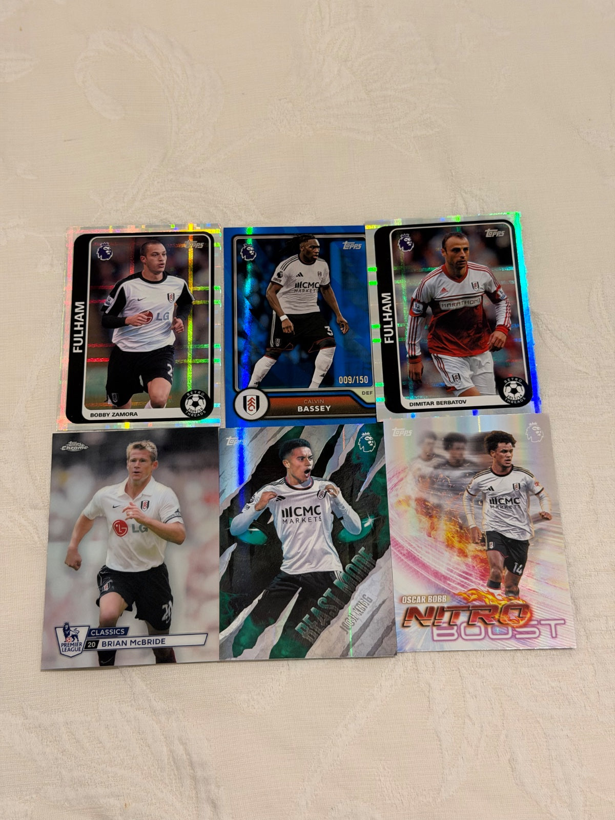 Topps Premier League 2026/27 Fulham Lot x14 – Brian McBride Chrome Classics, Berbatov & Zamora Retro Threads, Bassey /150