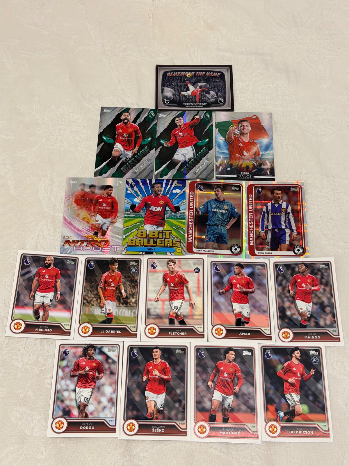 Topps Premier League 2026/27 Man United Lot x17 – Wayne Rooney Remember the Name, Ryan Giggs Retro Threads, Šeško & Cunha Beast Mode