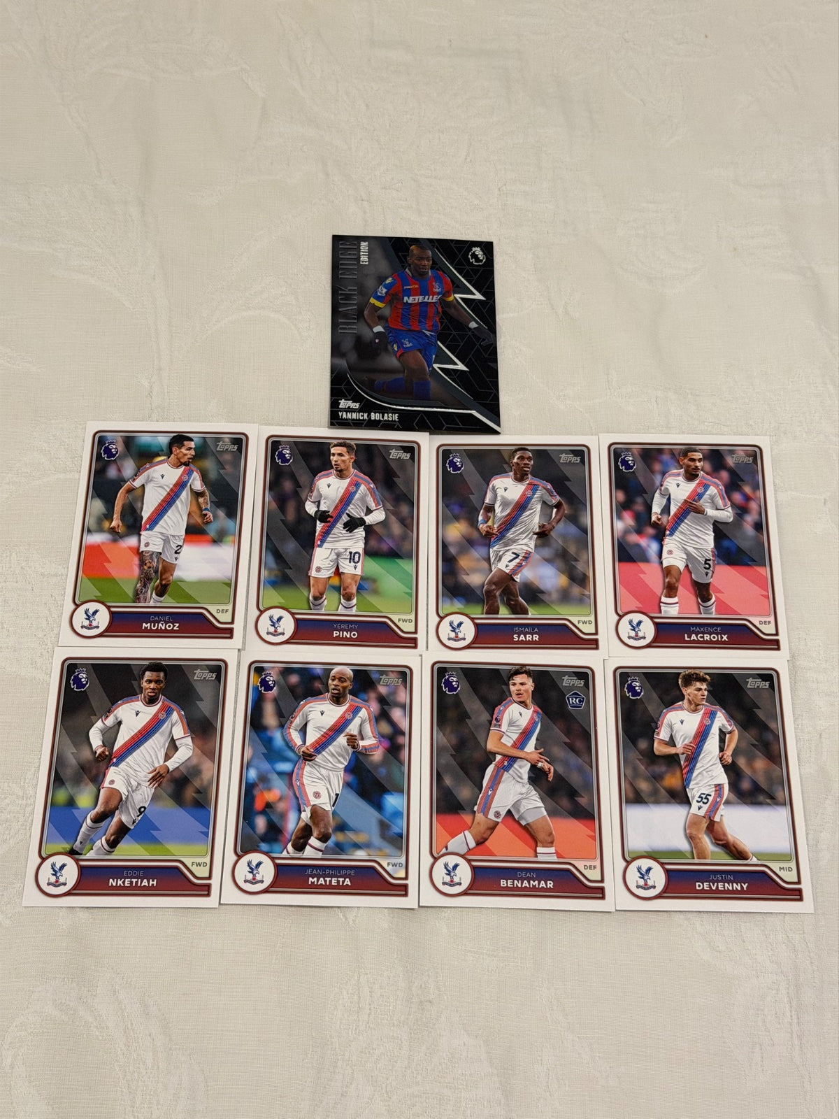 Topps Premier League 2026/27 Crystal Palace Lot x19 – Yannick Bolasie Black Edge, Király & Lombardo Retro Threads, Sarr Flying the Flag