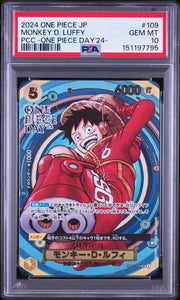 Monkey.D.Luffy (JP) OP07-109 (One Piece Promotion Cards (JP)) — PSA 10