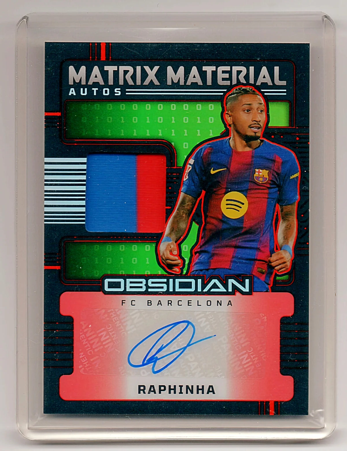 2025-26 PANINI OBSIDIAN MATRIX MATERIAL PATCH AUTO RAPHINA /75 #MA-RDB Barcelona