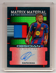 2025-26 PANINI OBSIDIAN MATRIX MATERIAL PATCH AUTO RAPHINA /75 #MA-RDB Barcelona