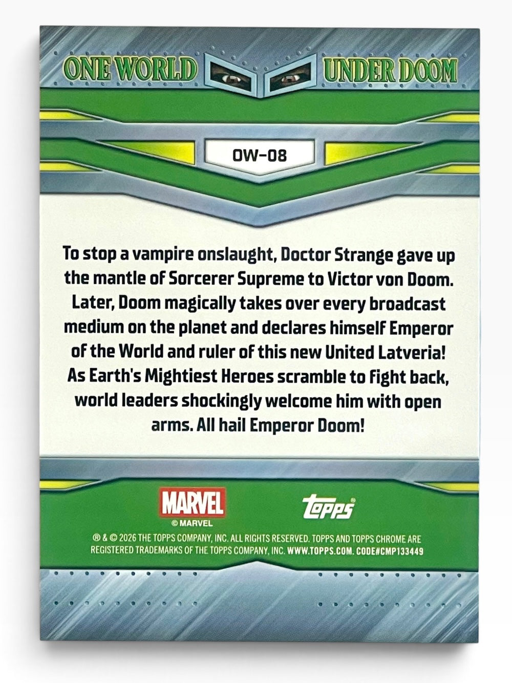 2026 Topps Chrome Marvel One World Under Doom OW-08