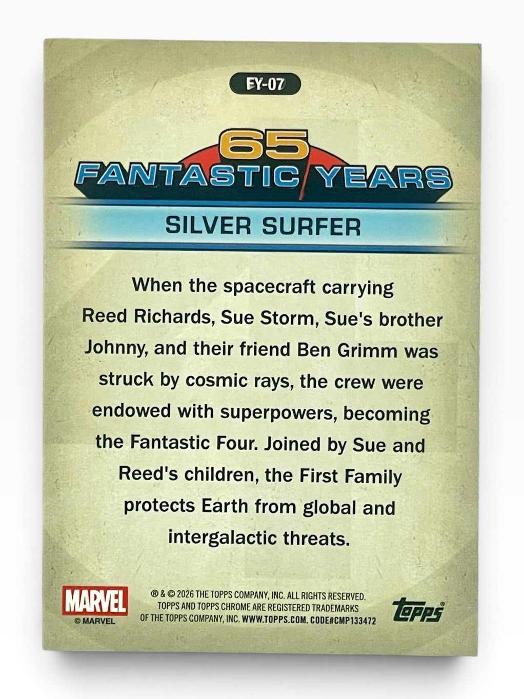 2026 Topps Chrome Marvel Silver Surfer 65 Fantastic Years