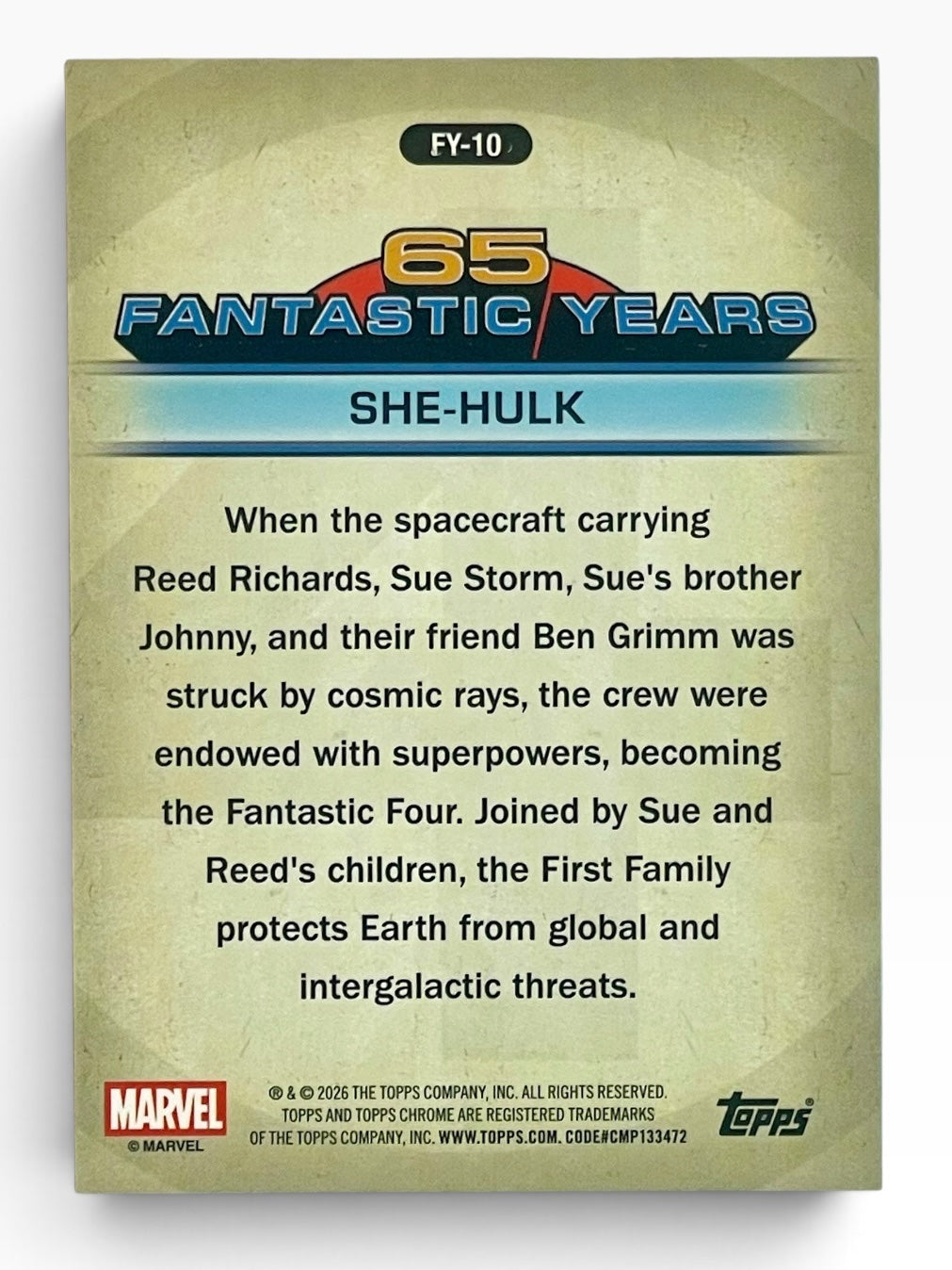 2026 Topps Chrome Marvel She Hulk 65 Fantastic Years