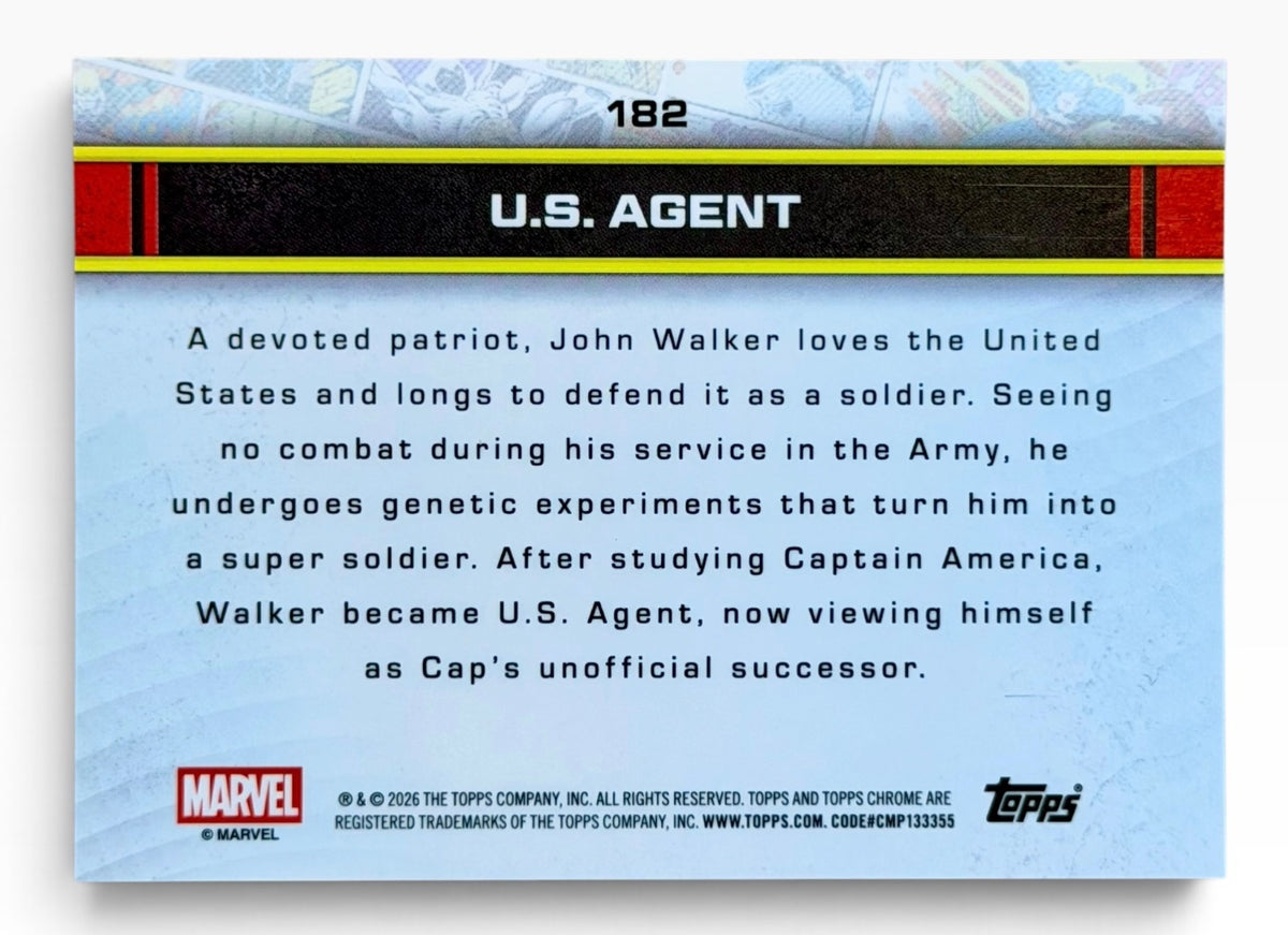 2026 Topps Chrome Marvel US Agent Green Raywave /99