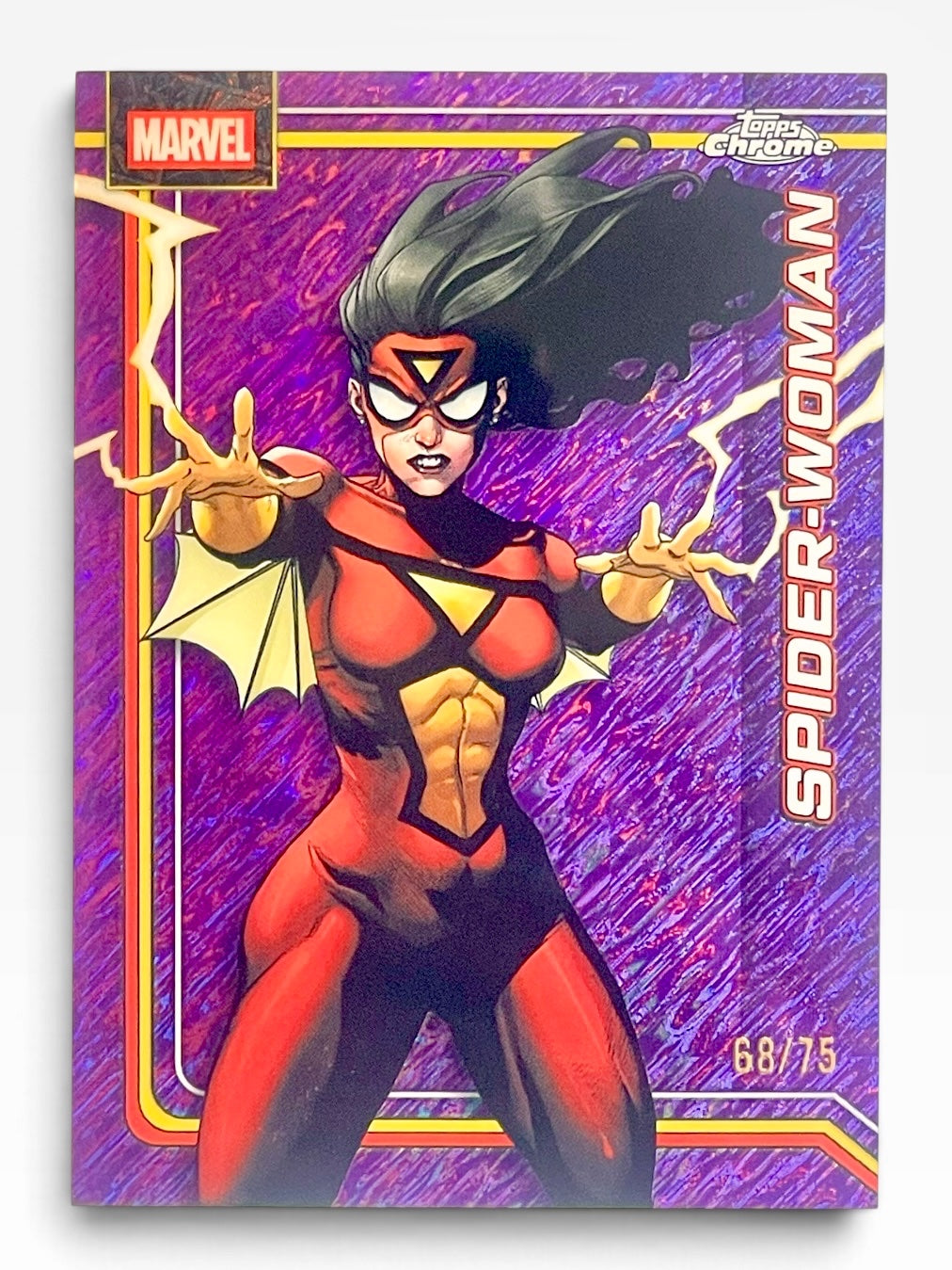 2026 Topps Chrome Marvel Spider-Woman Purple Shimmer /75