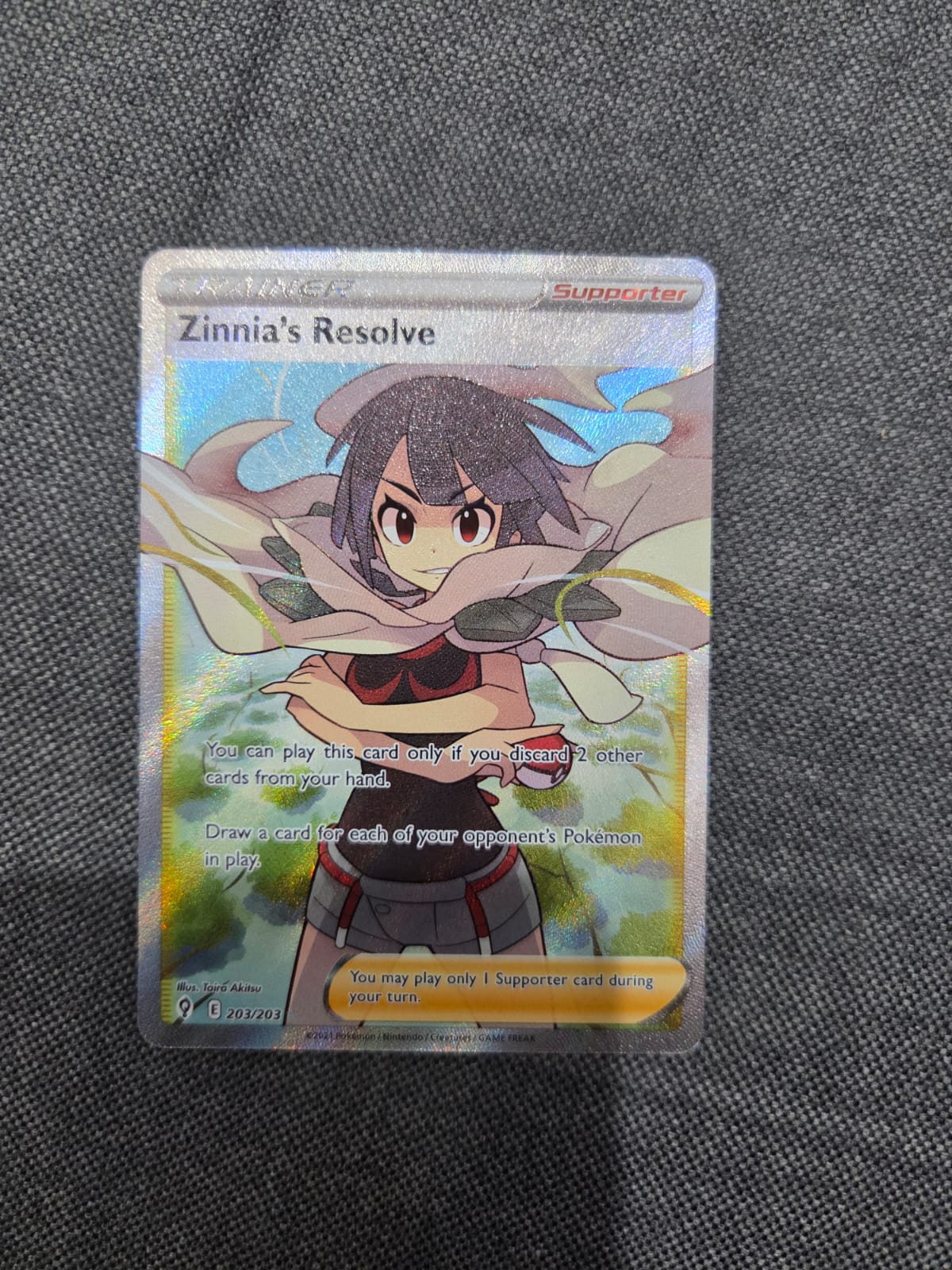 Zinnia's Resolve (Full Art) 203/203 (Evolving Skies)