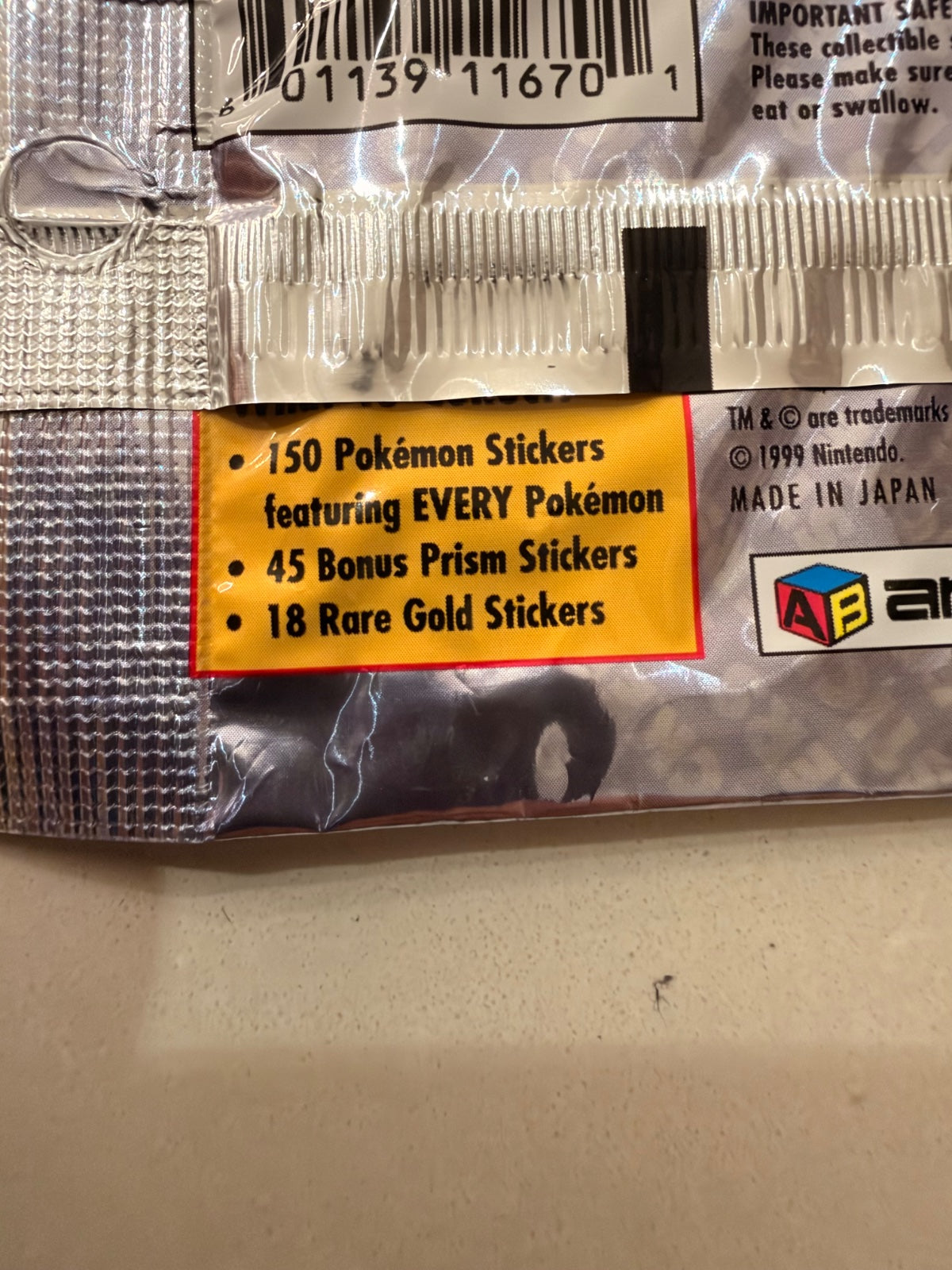 1999 Vintage 1st Edition - Sealed - Gotta Catch Them All Series 1 Stickers