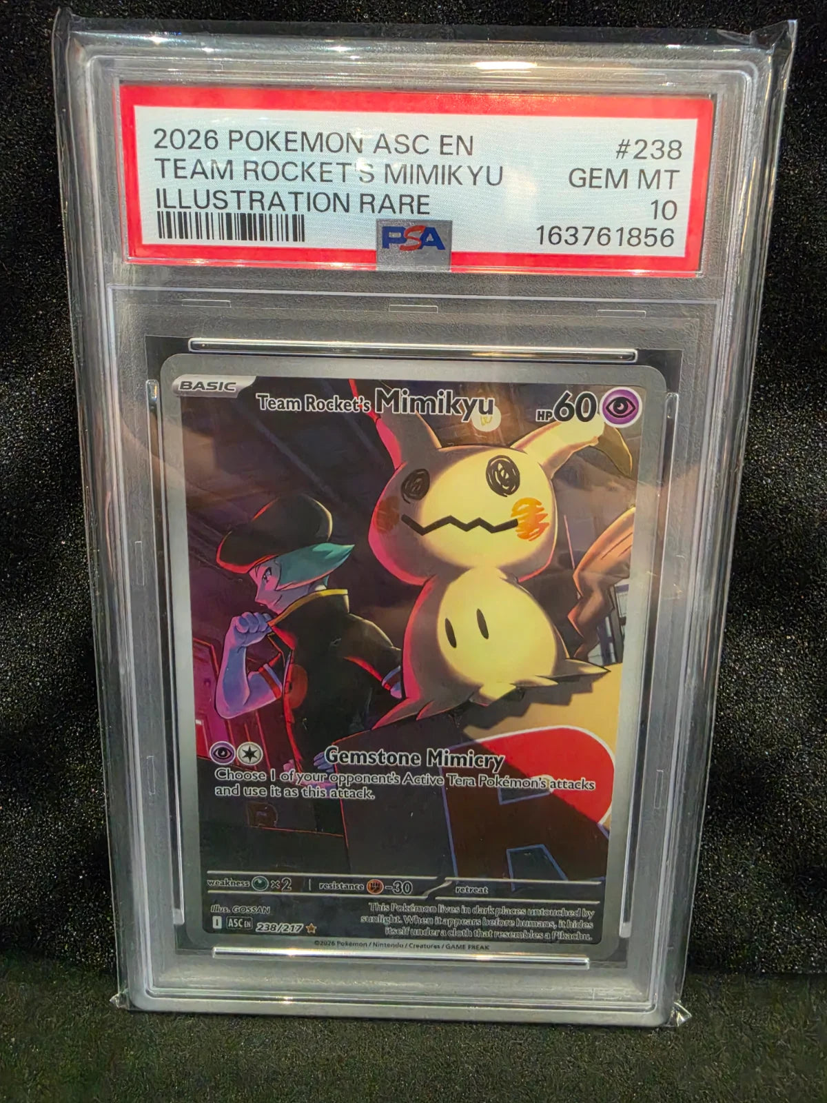 Team Rocket's Mimikyu 238/217 (Ascended Heroes) — PSA 10
