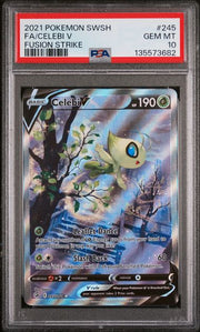 Celebi V (Alternate Full Art) 245/264 (Fusion Strike) — PSA 10