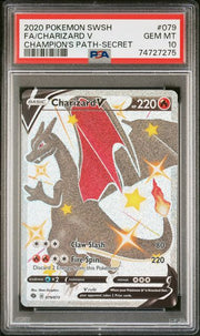 Charizard V (Secret) 079/73 (Champion's Path) — PSA 10