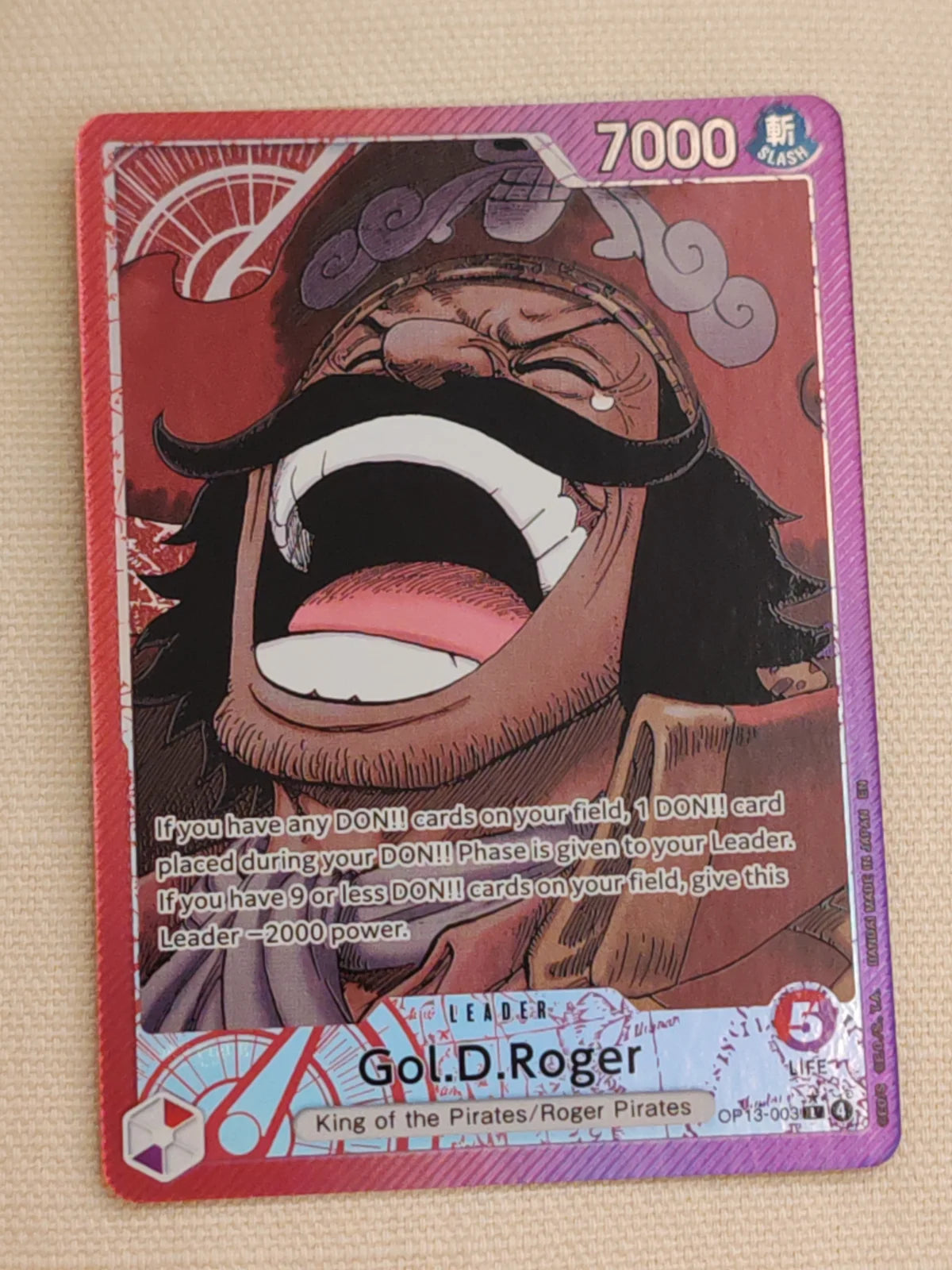 Gol.D.Roger (003) (Alternate Art) OP13-003 (Carrying On His Will)