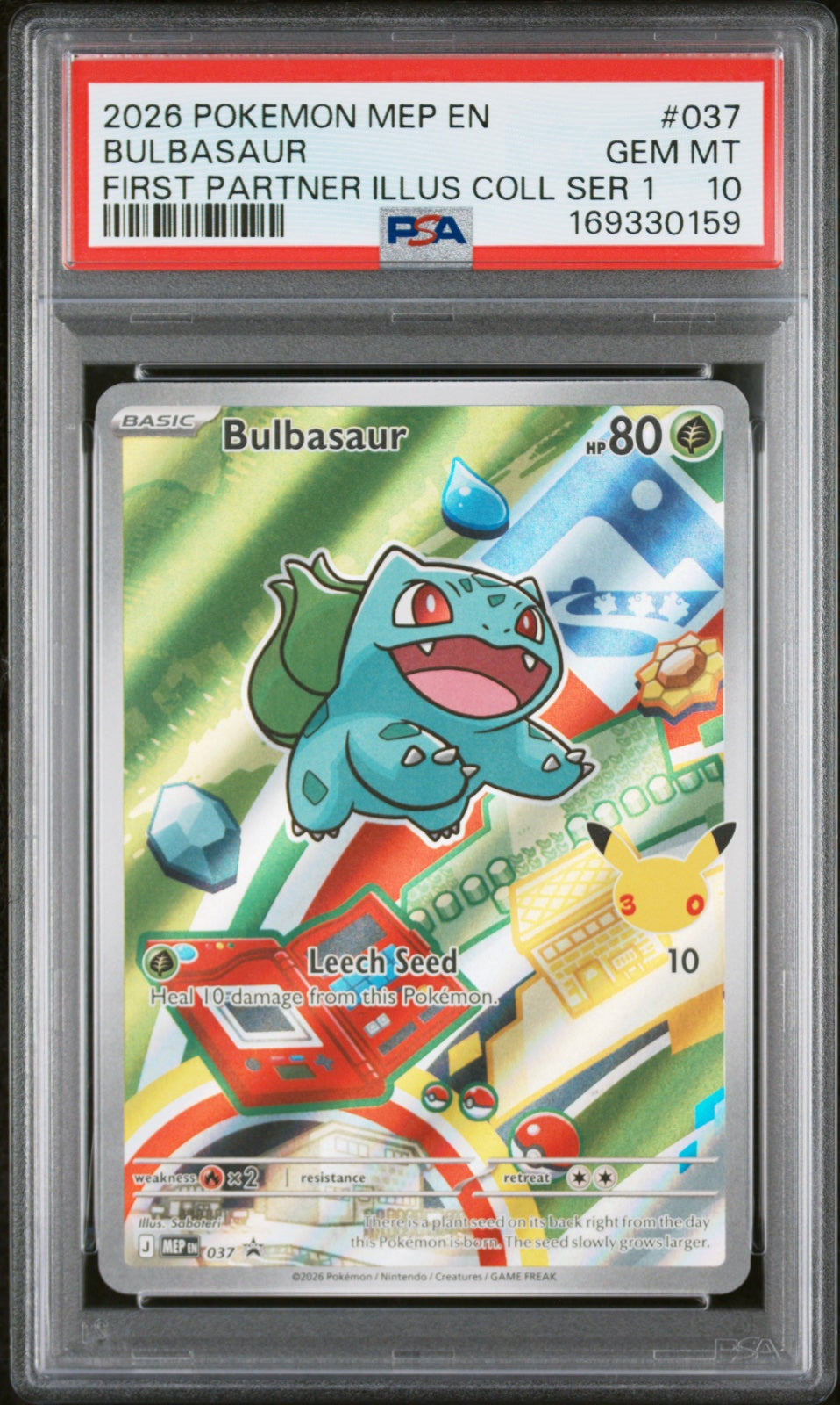 Bulbasaur 037 (Mega Evolution Promos) — PSA 10