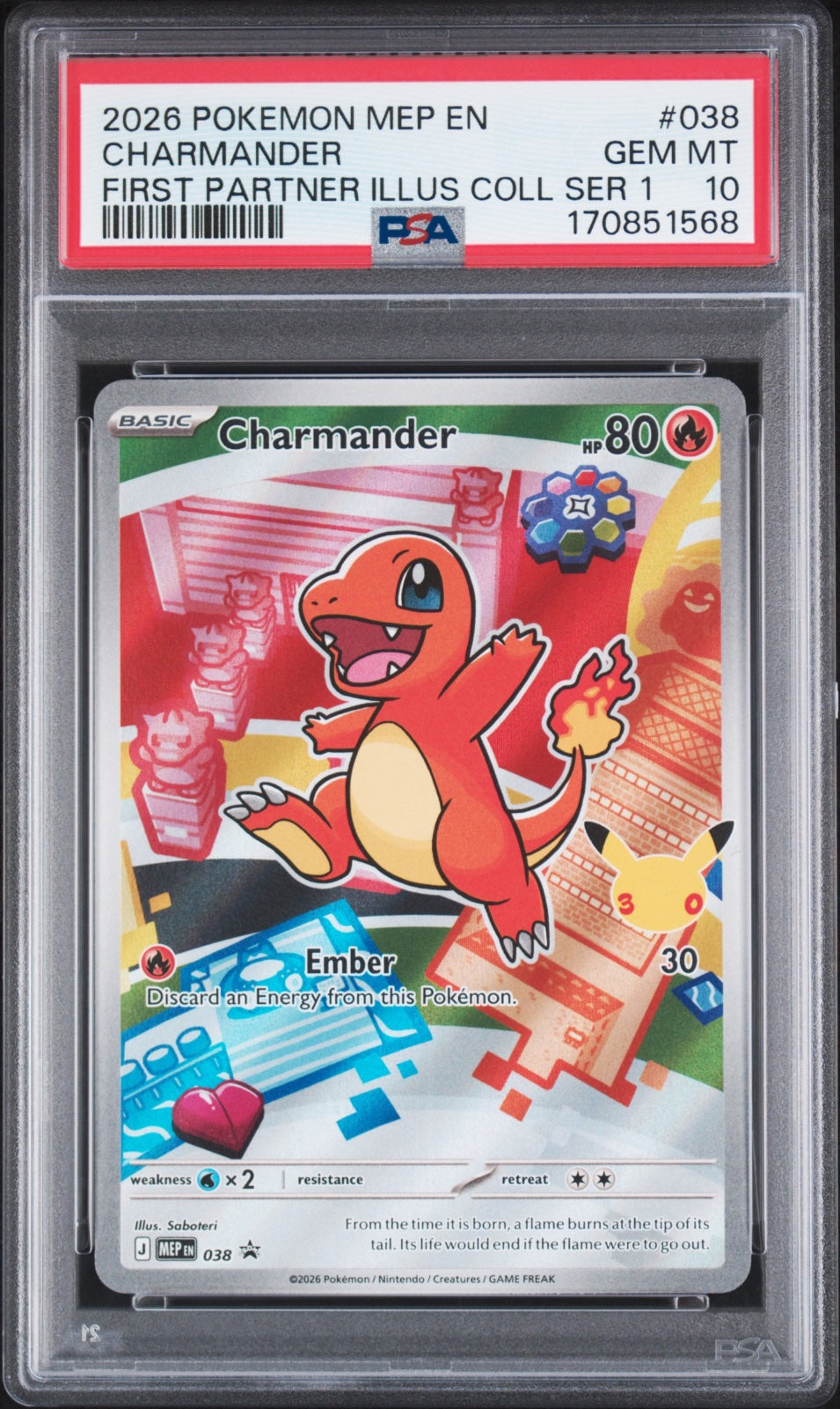 Charmander 038 (Mega Evolution Promos) — PSA 10