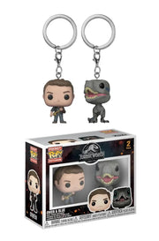 Funko Pocket POP! Jurassic World - Owen & Blue, 2 Pack Pocket POP Keychain