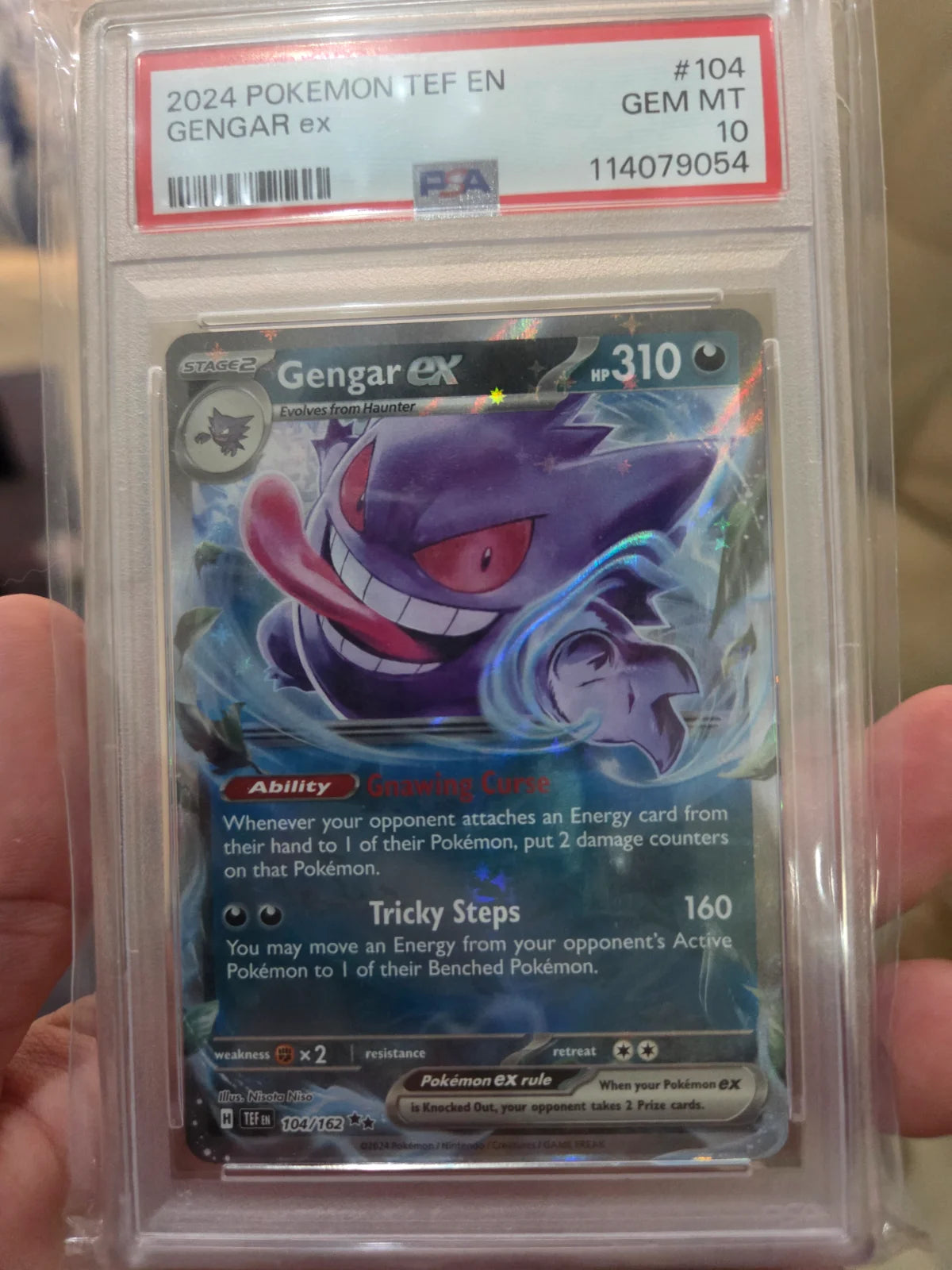 Gengar ex 104/162 (Temporal Forces) — PSA 10