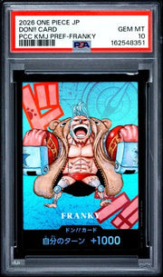 PSA 10 - 2026 ONE PIECE JAPANESE PREMIUM CARD COLLECTION KUMAMOTO PREFECTURE SPECIAL DON!! CARD PCC KMJ PREF-FRANKY