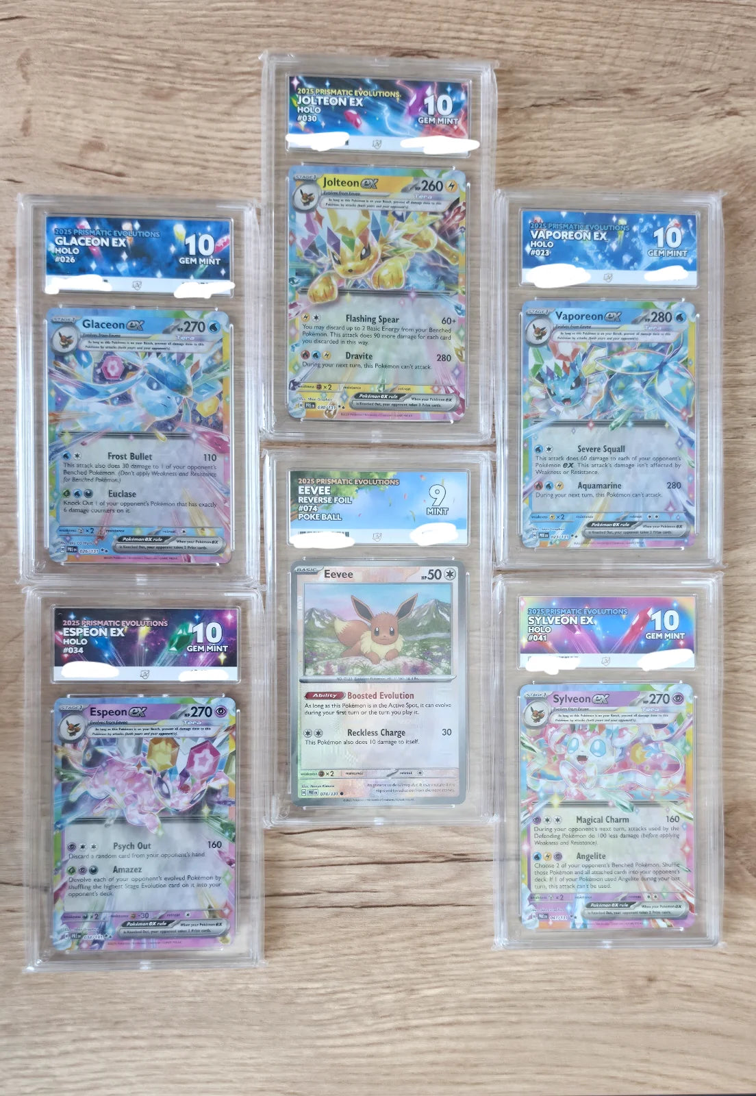 Prismatic Evee (ACE 9) with 5 Evolutions (ACE 10)
