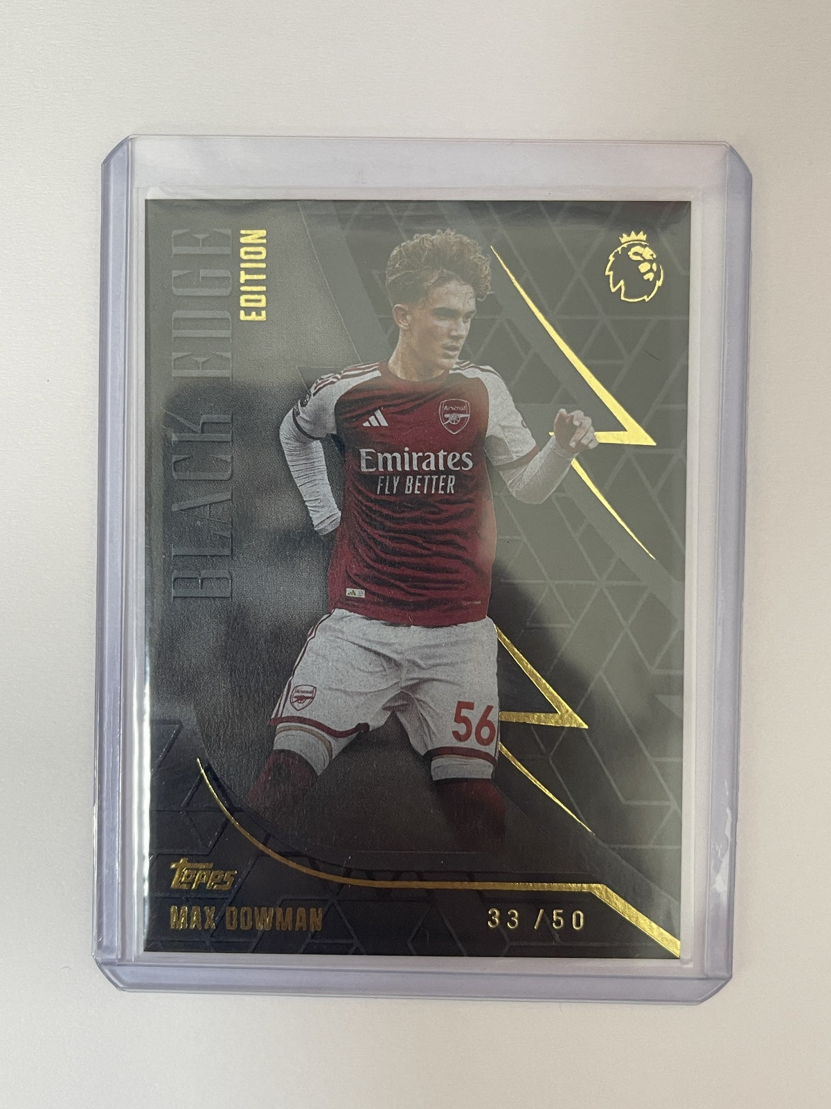 Max Dowman Black Edge /50 Gold - 2026-27 Topps Premier League Flagship - Arsenal