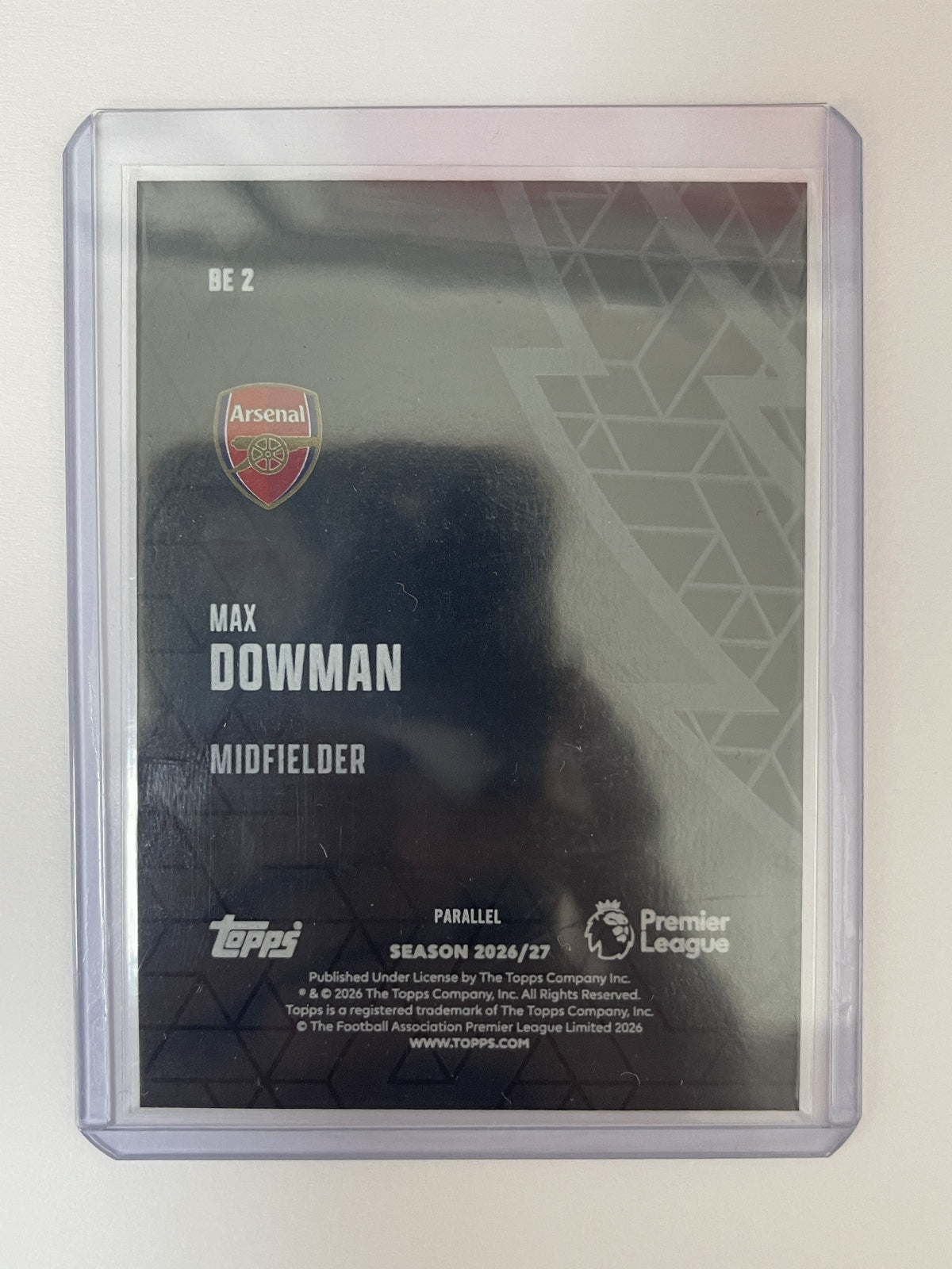 Max Dowman Black Edge /50 Gold - 2026-27 Topps Premier League Flagship - Arsenal