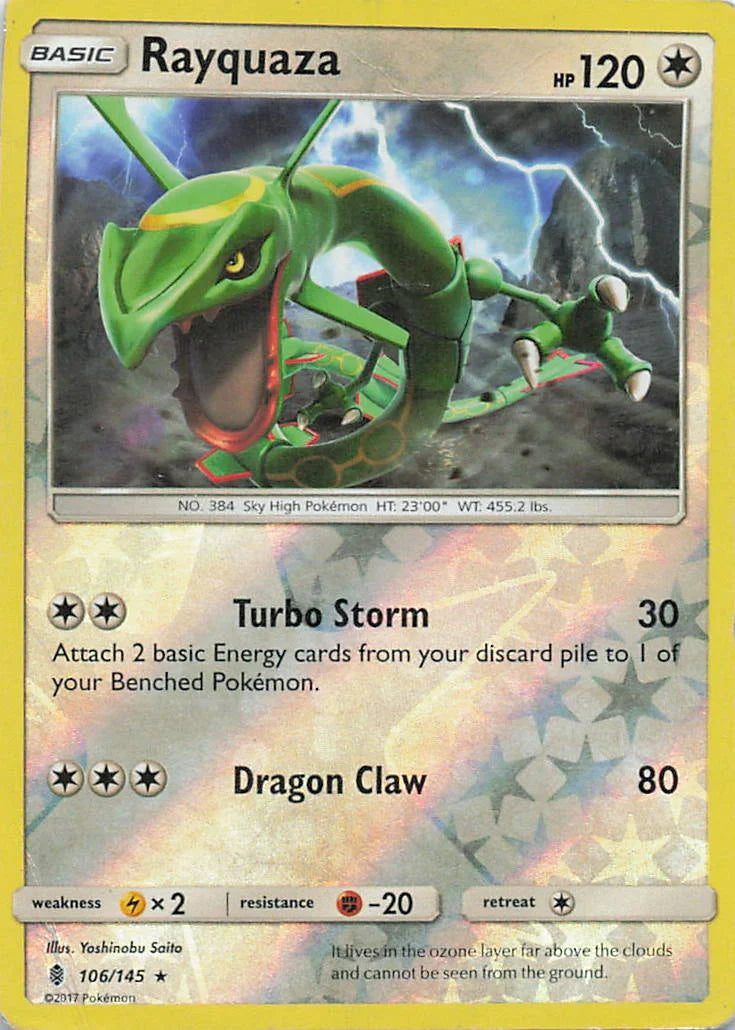 Rayquaza 106/145 · Reverse Holofoil (Guardians Rising)