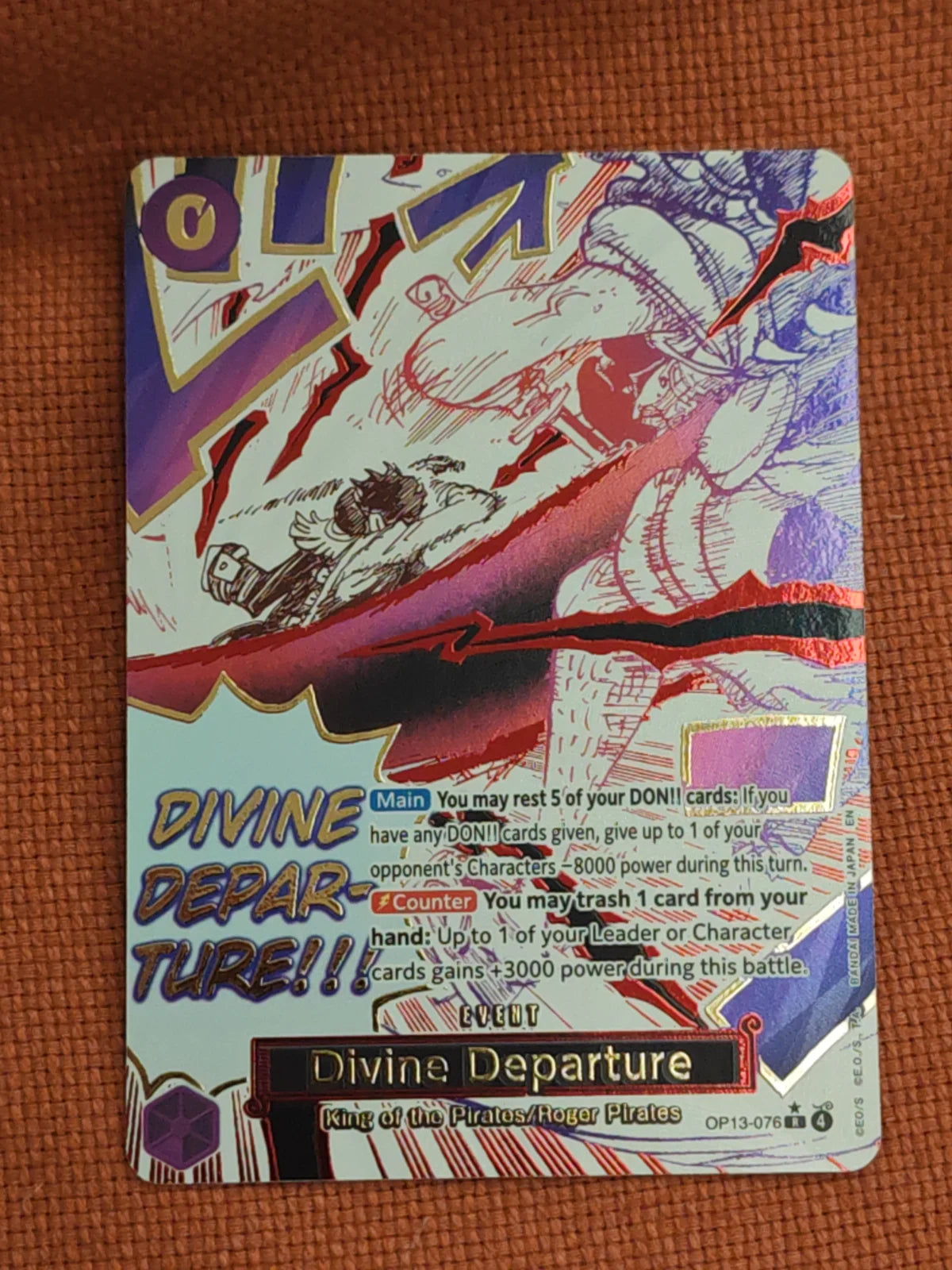 Divine Departure (Alternate Art) OP13-076 (Carrying On His Will)