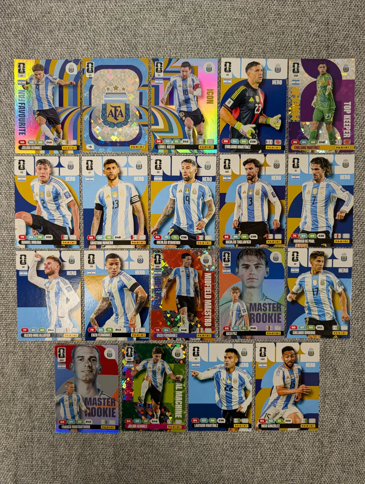 Argentina - Full Set - Panini Adrenalyn XL World Cup 2026