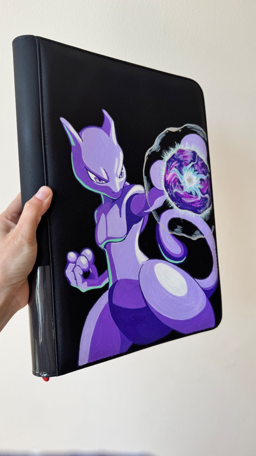 Mewtwo Hand-Painted Custom Binder 3x3