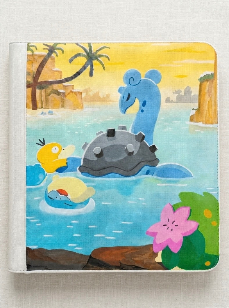 Lapras Hand-Painted Custom 4x3 Binder