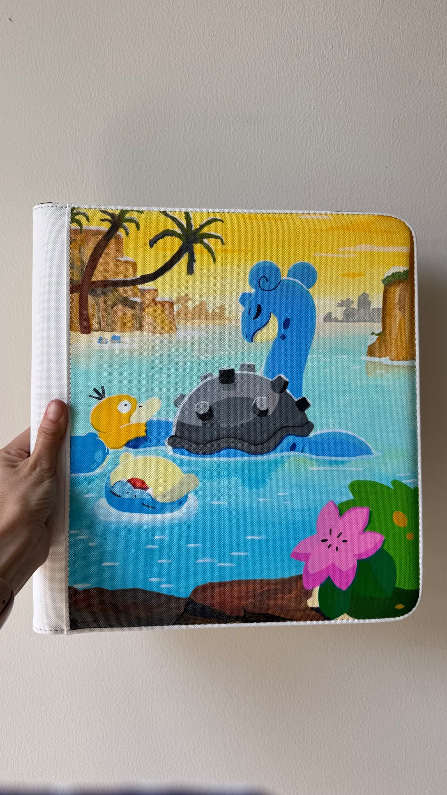 Lapras Hand-Painted Custom 4x3 Binder